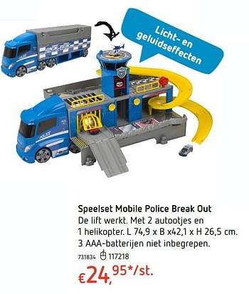 Promoties Speelset mobile police break out - Huismerk - Dreamland - Geldig van 19/10/2017 tot 06/12/2017 bij Dreamland