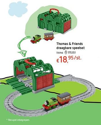 Promoties Thomas + friends draagbare speelset - Thomas & Friends - Geldig van 19/10/2017 tot 06/12/2017 bij Dreamland