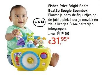 Promoties Fisher-price bright beats beatbo boogie boombox - Fisher-Price - Geldig van 19/10/2017 tot 06/12/2017 bij Dreamland