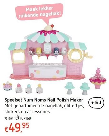 Promoties Speelset num noms nail polish maker - Num Noms - Geldig van 19/10/2017 tot 06/12/2017 bij Dreamland