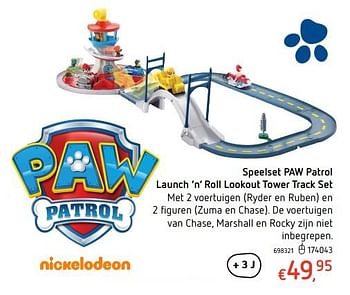 Promotions Speelset paw patrol launch `n` roll lookout tower track set - PAW  PATROL - Valide de 19/10/2017 à 06/12/2017 chez Dreamland