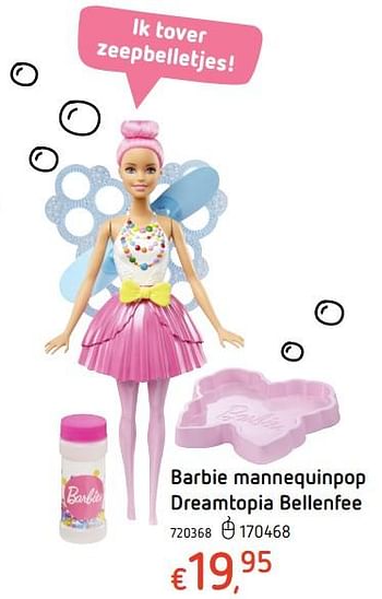 Promoties Barbie mannequinpop dreamtopia bellenfee - Mattel - Geldig van 19/10/2017 tot 06/12/2017 bij Dreamland
