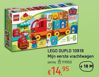 Promoties Lego duplo 10818 mijn eerste vrachtwagen - Lego - Geldig van 19/10/2017 tot 06/12/2017 bij Dreamland