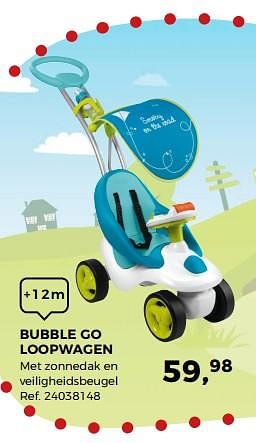 Promoties Bubble go loopwagen - Smoby - Geldig van 14/10/2017 tot 12/12/2017 bij Supra Bazar