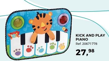 Promoties Kick and play piano - Fisher-Price - Geldig van 14/10/2017 tot 12/12/2017 bij Supra Bazar