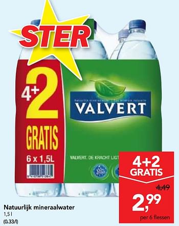 Promoties Natuurlijk mineraalwater - Valvert - Geldig van 18/10/2017 tot 31/10/2017 bij Makro