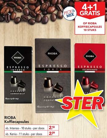 Promoties Rioba koffiecapsules - Rioba - Geldig van 18/10/2017 tot 31/10/2017 bij Makro