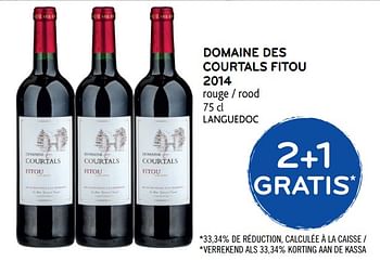 Promoties Domaine des courtals fitou 2014 - Rode wijnen - Geldig van 18/10/2017 tot 31/10/2017 bij Alvo