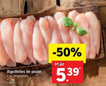 Promoties Aiguillettes de poulet - Huismerk - Lidl - Geldig van 23/10/2017 tot 28/10/2017 bij Lidl