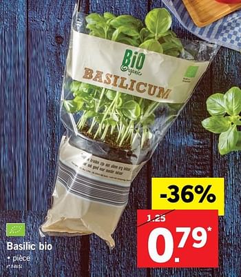 Promoties Basilic bio - Huismerk - Lidl - Geldig van 23/10/2017 tot 28/10/2017 bij Lidl