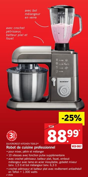 Promotions Robot de cuisine professionnel - Silvercrest Kitchen Tools - Valide de 23/10/2017 à 28/10/2017 chez Lidl