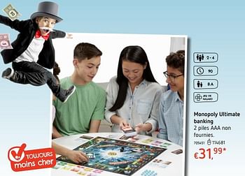 Promotions Monopoly ultimate banking - Hasbro - Valide de 19/10/2017 à 06/12/2017 chez Dreamland