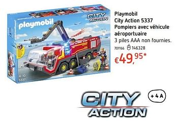Promotions Playmobil city action pompiers avec véhicule aéroportuaire - Playmobil - Valide de 19/10/2017 à 06/12/2017 chez Dreamland