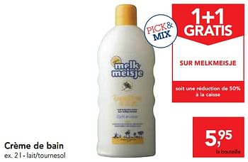 Promotions Crème de bain - Melkmeisje - Valide de 18/10/2017 à 31/10/2017 chez Makro