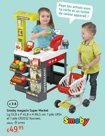 Promoties Smoby magasin super market - Smoby - Geldig van 19/10/2017 tot 06/12/2017 bij Dreamland