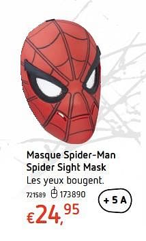 Promotions Masque spider-man spider sight mask les yeux bougent - Marvel - Valide de 19/10/2017 à 06/12/2017 chez Dreamland