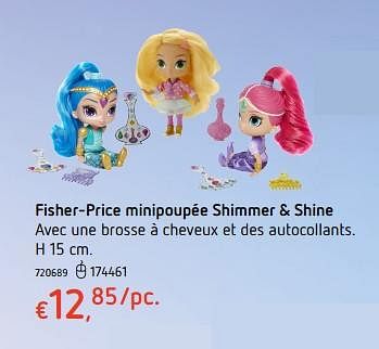 Promotions Fisher-price minipoupée shimmer + shine - Fisher-Price - Valide de 19/10/2017 à 06/12/2017 chez Dreamland