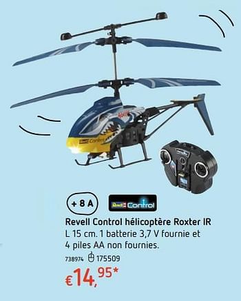 Promoties Revell control hélicoptère roxter ir - Revell - Geldig van 19/10/2017 tot 06/12/2017 bij Dreamland
