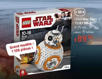 Promotions Lego star wars 75187 bb-8 - Lego - Valide de 19/10/2017 à 06/12/2017 chez Dreamland