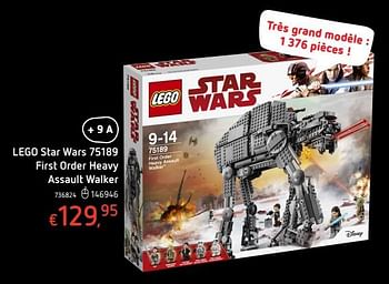 Promotions Lego star wars 75189 first order heavy assault walker - Lego - Valide de 19/10/2017 à 06/12/2017 chez Dreamland