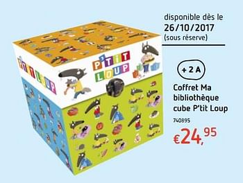 Promoties Coffret ma bibliothèque cube p`tit loup - Huismerk - Dreamland - Geldig van 19/10/2017 tot 06/12/2017 bij Dreamland