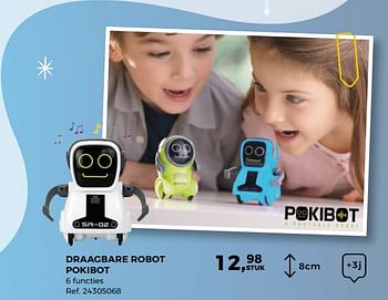 Promoties Draagbare robot pokibot - Silverlit - Geldig van 14/10/2017 tot 12/12/2017 bij Supra Bazar