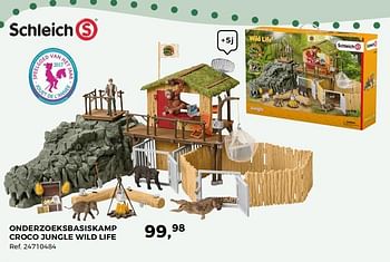 Promotions Onderzoeksbasiskamp croco jungle wild life - Schleich - Valide de 14/10/2017 à 12/12/2017 chez Supra Bazar