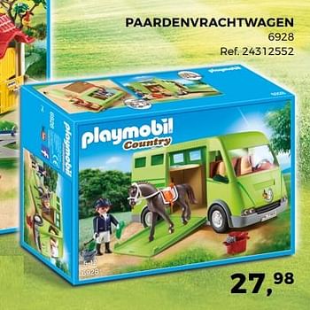 Promotions Paardenvrachtwagen - Playmobil - Valide de 14/10/2017 à 12/12/2017 chez Supra Bazar
