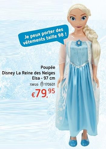 Promoties Poupée disney la reine des neiges - Disney  Frozen - Geldig van 19/10/2017 tot 06/12/2017 bij Dreamland
