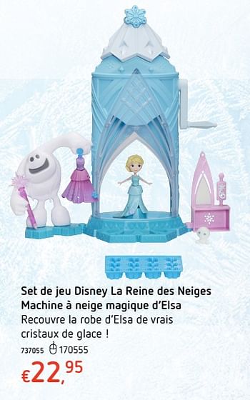 Promotions Set de jeu disney la reine des neiges machine à neige magique d`elsa - Disney  Frozen - Valide de 19/10/2017 à 06/12/2017 chez Dreamland