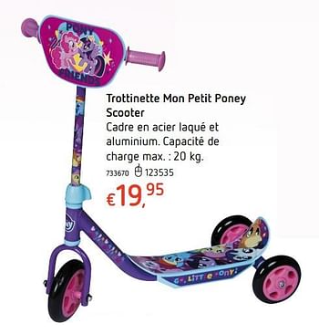 Promoties Trottinette mon petit poney scooter - My Little Pony - Geldig van 19/10/2017 tot 06/12/2017 bij Dreamland