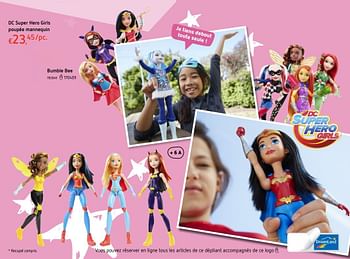 Promotions Dc super hero girls poupée mannequin bumble bee - DC Super Hero Girls - Valide de 19/10/2017 à 06/12/2017 chez Dreamland
