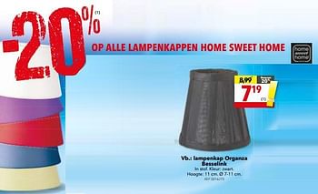 Generaliseren zaterdag Voorbijgaand Home sweet home Lampenkap organza besselink - Promotie bij BricoPlanit