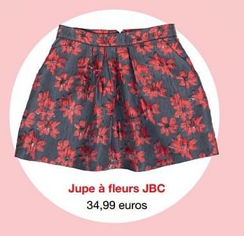 Promotions Jupe á fleurs jbc - Produit Maison - JBC - Valide de 29/09/2017 à 30/11/2017 chez JBC
