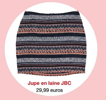 Promotions Jupe en laine jbc - Produit Maison - JBC - Valide de 29/09/2017 à 30/11/2017 chez JBC