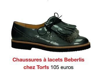 Promotions Chaussures á lacets beberlis chez torfs - Beberlis - Valide de 29/09/2017 à 30/11/2017 chez JBC