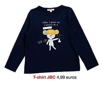 Promotions T-shirt jbc - Produit Maison - JBC - Valide de 29/09/2017 à 30/11/2017 chez JBC