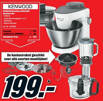 Grazen Geletterdheid Buitenlander Kenwood Kenwood multione khh322wh keukenrobot - Promotie bij Media Markt
