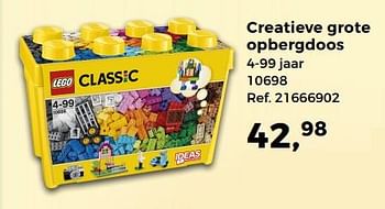 Promotions Lego classic creatieve grote opbergdoos - Lego - Valide de 14/10/2017 à 12/12/2017 chez Supra Bazar