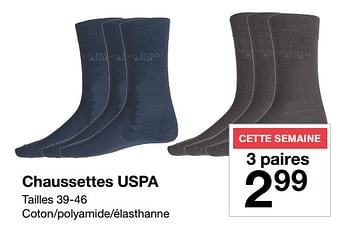Promotions Chaussettes uspa - USPA - Valide de 21/10/2017 à 28/10/2017 chez Zeeman