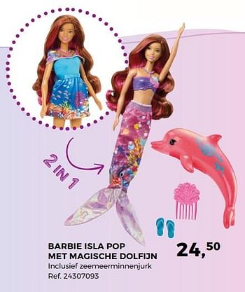 Promoties Barbie isla pop met magische dolfijn - Mattel - Geldig van 14/10/2017 tot 12/12/2017 bij Supra Bazar