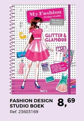 Promoties Fashion design studio boek - Huismerk - Supra Bazar - Geldig van 14/10/2017 tot 12/12/2017 bij Supra Bazar