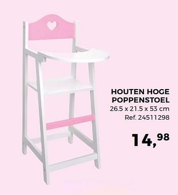 Promoties Houten hoge poppenstoel - Huismerk - Supra Bazar - Geldig van 14/10/2017 tot 12/12/2017 bij Supra Bazar