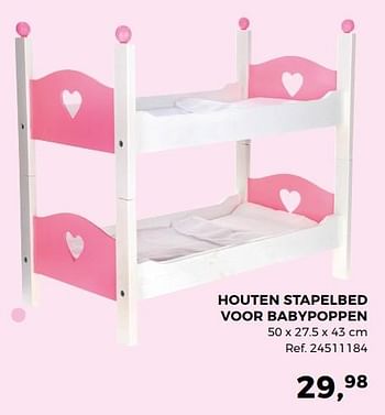 Promotions Houten stapelbed voor babypoppen - Produit maison - Supra Bazar - Valide de 14/10/2017 à 12/12/2017 chez Supra Bazar