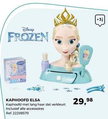 Promoties Kaphoofd elsa - Disney  Frozen - Geldig van 14/10/2017 tot 12/12/2017 bij Supra Bazar