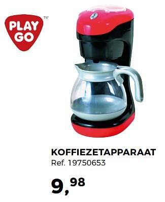 Promoties Play-go koffiezetapparaat - Play-Go - Geldig van 14/10/2017 tot 12/12/2017 bij Supra Bazar