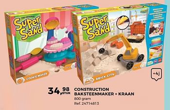 Promoties Super sand construction baksteenmaker + kraan - Goliath - Geldig van 14/10/2017 tot 12/12/2017 bij Supra Bazar