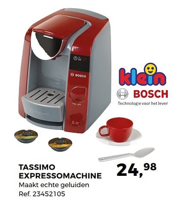 Promoties Tassimo expressomachine bosch - Theo Klein - Geldig van 14/10/2017 tot 12/12/2017 bij Supra Bazar