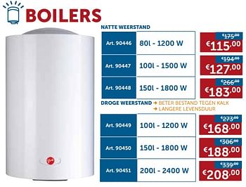 Promotions Elektrische boilers - Ariston - Valide de 24/10/2017 à 20/11/2017 chez Zelfbouwmarkt