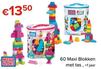 Promoties 60 maxi blokken - Mega Blocks - Geldig van 27/10/2017 tot 06/12/2017 bij Euro Shop
